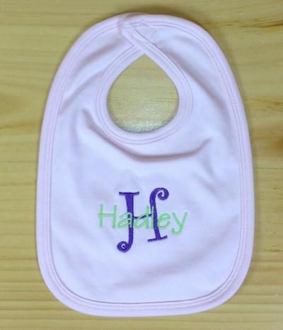 Monogrammed best sale baby bibs